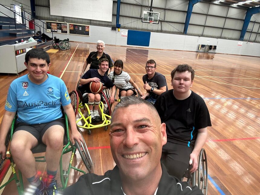 Wheelchair basketball in Sydney.